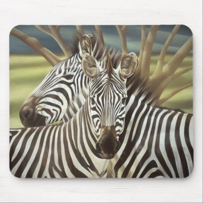 Zebras Mousepad by Laura_Regan_Artist