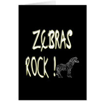 Zebras Rock! Greeting Card