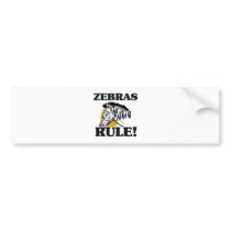 ZEBRAS Rule! bumper stickers by AnimalShirts ZEBRAS Rule! bumper stickers