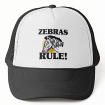 ZEBRAS Rule! hats by AnimalShirts ZEBRAS Rule! hats