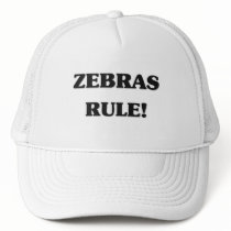 Zebras Rule hats by AnimalShirts Zebras Rule hats
