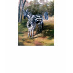 ladies_casual_tshirt - From an oil painting by Brenda Thour of a small group of zebras in their homeland, Africa. Photo reference from Dr. Thomas Trainer.: Sizes s,m,l,xl Available colors: white