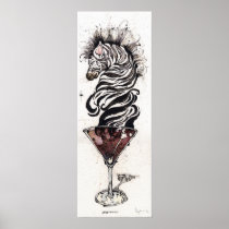 artsprojekt, zebras, ebra, martini, martinis, watercolors, inks, illustrations, zebra, paintings, posters, writing ink, water-colour, drawing ink, water-color, pentimento, magnetic ink, indelible ink, printer's ink, wash drawing, show bill, finger-painting, graphic art, common zebra, distemper, semi-abstraction, nontextual matter, pictorial matter, equus zebra zebra, mountain zebra, vodka martini, printing ink, show card, equus grevyi, sand painting, nude painting, india ink, equus burchelli, grevy's zebra, burchell's zebra, Poster with custom graphic design