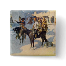 Zebulon Pike Entering Santa Fe Pinback Button