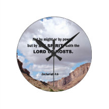Zechariah 4:6 Not by might, nor by power.... Wallclock