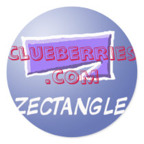 Zectangle Clueberry, clueberries.com Sticker