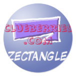 Zectangle Clueberry, clueberries.com Sticker