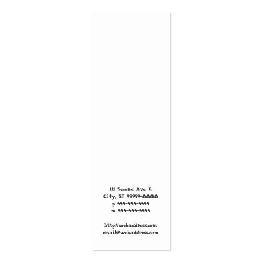 Zed Crossbones Business Card Template (back side)