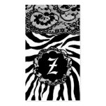 ZEES SEXY SAFARI: BLACK & WHITE BUSINESS CARD
