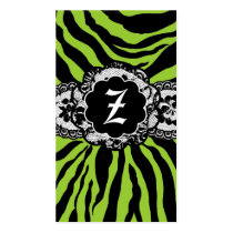 ZEES SEXY SAFARI: NEON ALLIGATOR BUSINESS CARD business cards