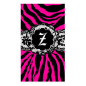 ZEES SEXY SAFARI: NEON FLAMINGO BUSINESS CARD business cards