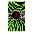 ZEES SEXY SAFARI: NEON TREE FROG business cards