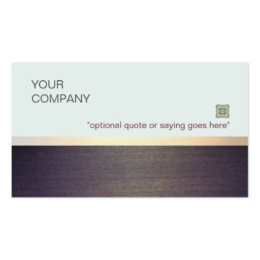Zen and Natural Healing Arts Business Card (front side)