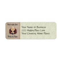Zen and Tao Custom Return Address Label