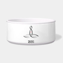 Zen - Black Sanskrit style Dog Food Bowl