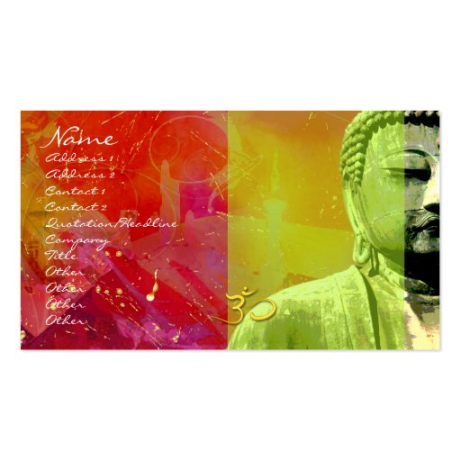 Zen Buddha Business card, urbanized (front side)