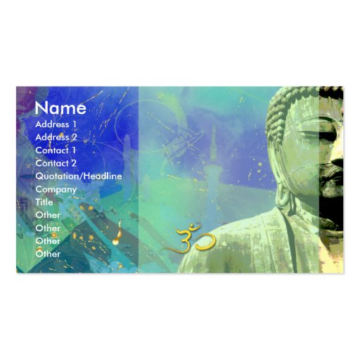 Zen Buddha Business card, urbanized