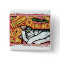 Zen Cat Art Fridge Magnet buttons