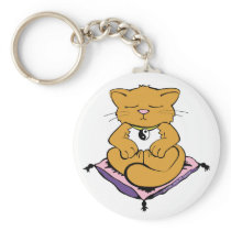 Zen Cat Key Chain