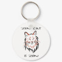 Zen Cat - keychain keychain