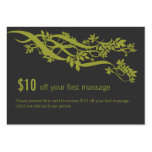 Zen Chic Massage Therapist Coupon Business Card