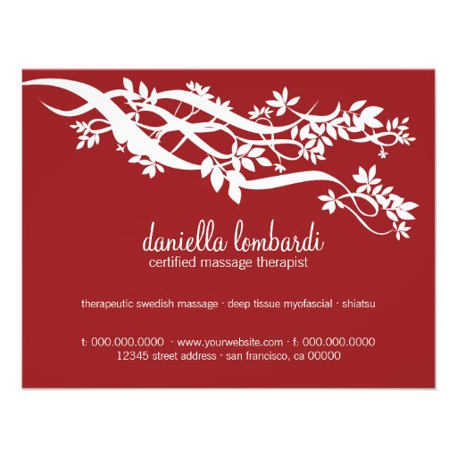 Zen Chic Massage Therapist Gift Certificate Custom Invites