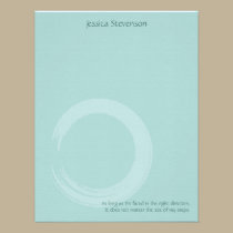 Zen Circle Flat Note Card (blue) invitations
