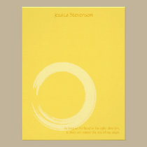 Zen Circle Flat Note Card (gold) invitations