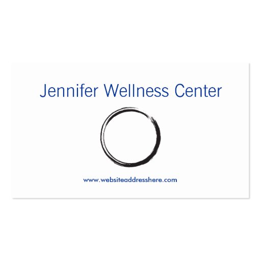 ZEN CIRCLE in BLACK Business Card (front side)