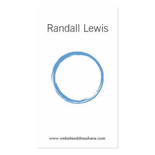 ZEN CIRCLE in SKY BLUE Business Card (front side)