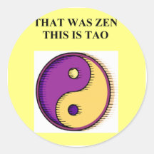 zen dao buddhism taoism joke stickers
