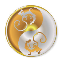 Zen Dragons Refrigerator Magnet