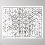 Zen Flower of Life posters