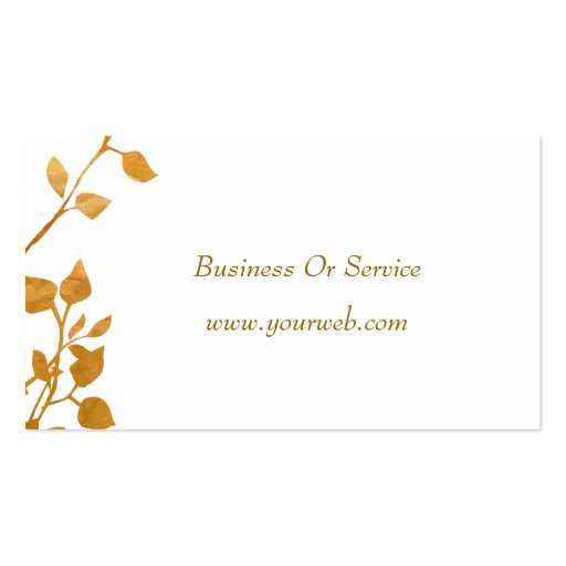 Zen Flowers Business Garden Business Card Templates (back side)