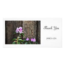 Zen Flowers Customized Photo Card