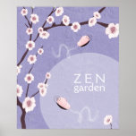 Zen Garden Mauve Poster