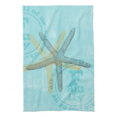 Zen Inspired Beach Theme Starfish Kitchen Towel