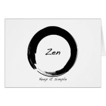 Zen: Keep it simple Greeting Cards