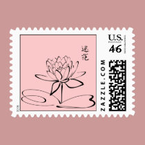 Zen Lotus Flower stamps