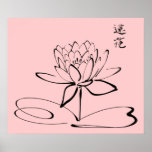 Zen Lotus Flower Poster