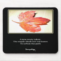 Zen Maple Poem & Art Mousepad