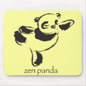 Zen Panda - Black mousepads by popimage Zen Panda - Black mousepads