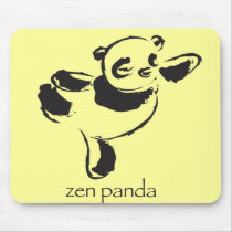 Zen Panda - Black mousepads