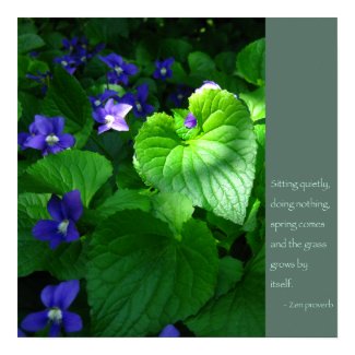 Zen Proverb Quote Poster print