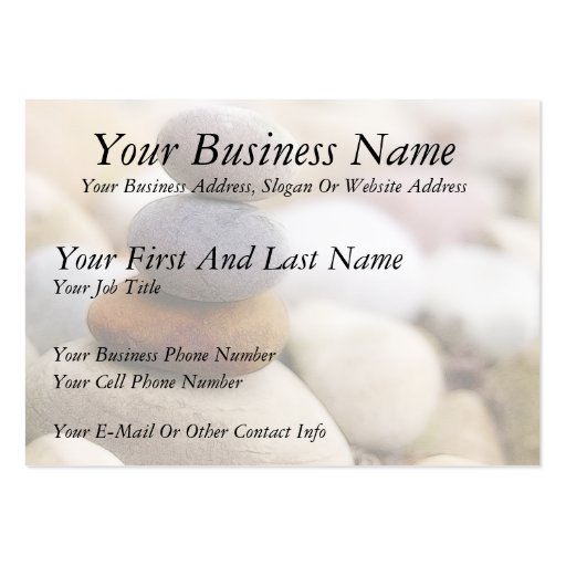 Zen Rock Garden Business Card Template (front side)