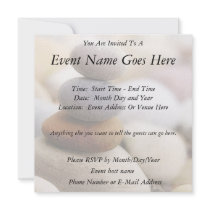 Zen Rock Garden Personalized Invitation