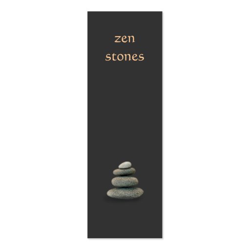 Zen Stones Business Card (front side)