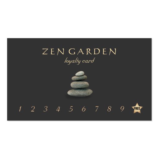 Zen Stones Massage Therapist Loyalty Punch Card Business Card Templates