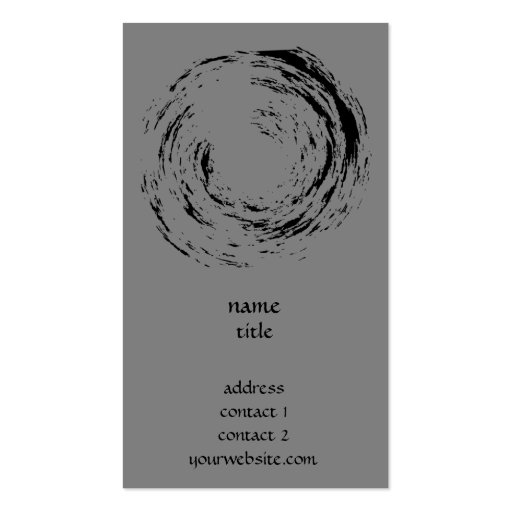 Zen Style - Circle in Brush Painting Business Business Card Templates (front side)