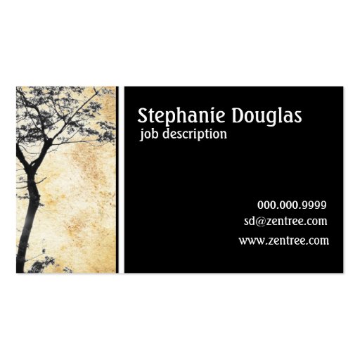 Zen Tree Balance l Nature Photography Business Cards (back side)